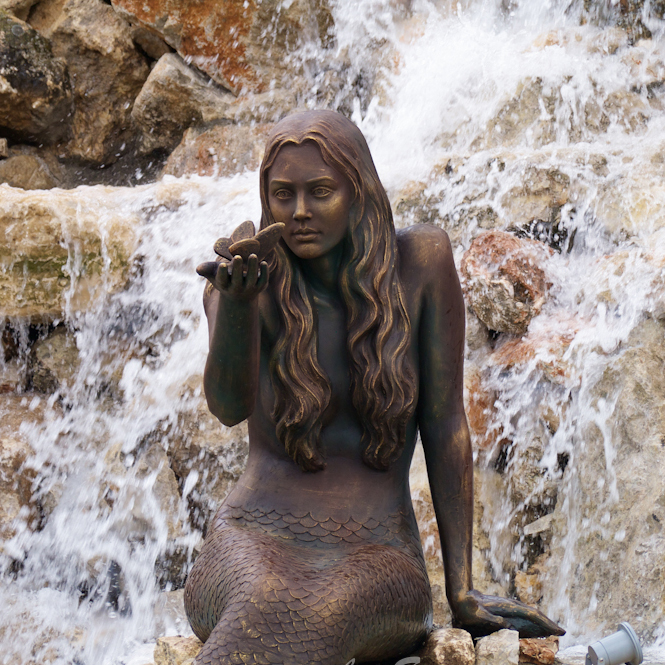 close up view of Marmaris Square Mermaid