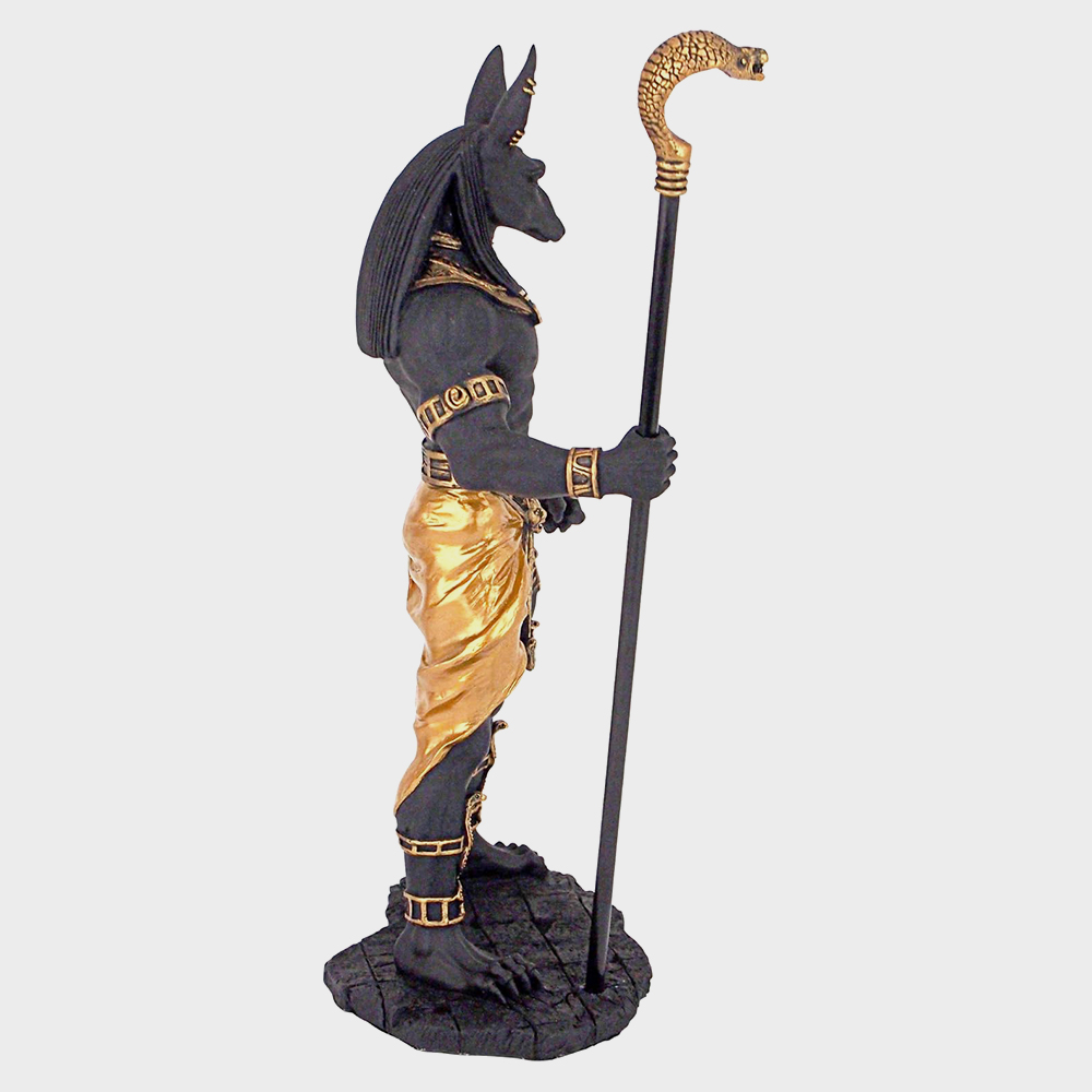 fiberglass Anubis Jackal Statue showing jackal-headed god