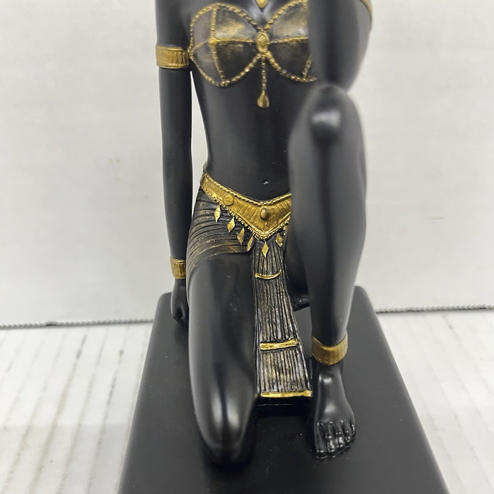 fiberglass Egyptian Princess Statue with golden accessories