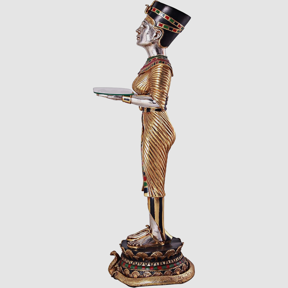 fiberglass Egyptian Servant Statue with black crown