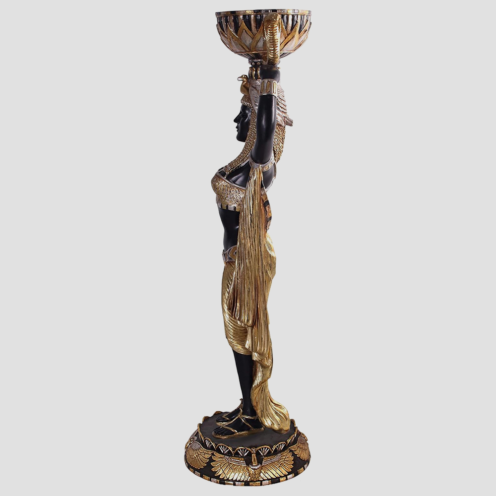 fiberglass Nubian Woman Statue planter stand