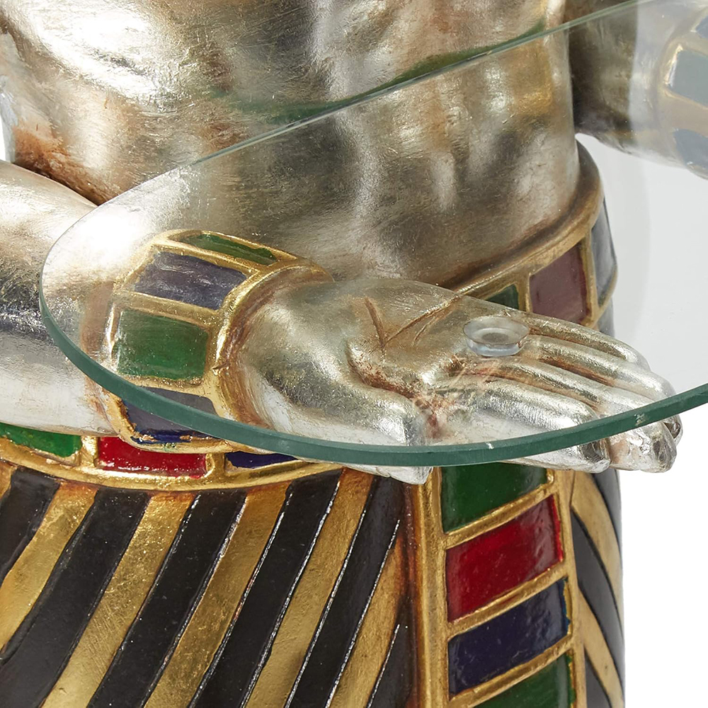 fiberglass Pharaoh's Servant Statue hands holding glass tray