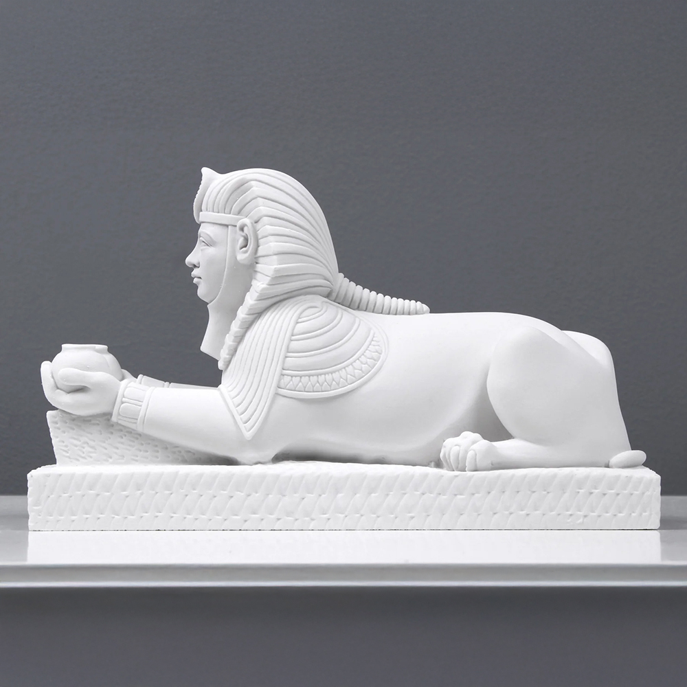 marble Small Sphinx Statue with pharaoh head