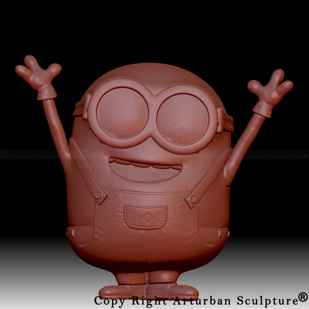1-3D model of Minion Bob Sculpture