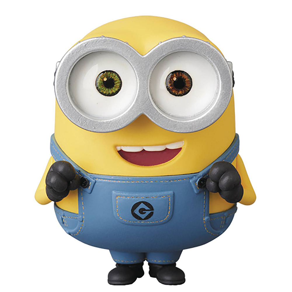4-Minion Bob smiling with different colored eyes