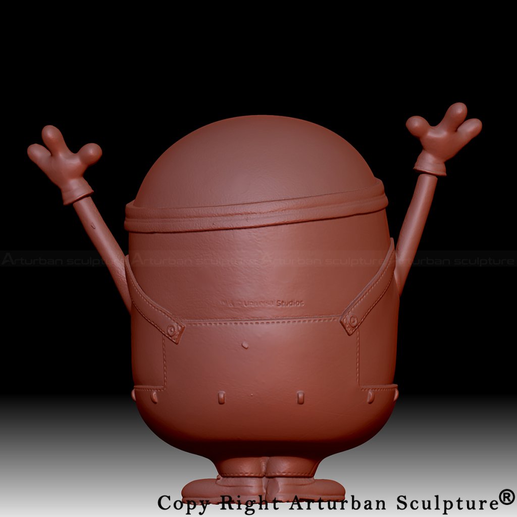 5-3D Minion Bob Sculpture design with raised arms