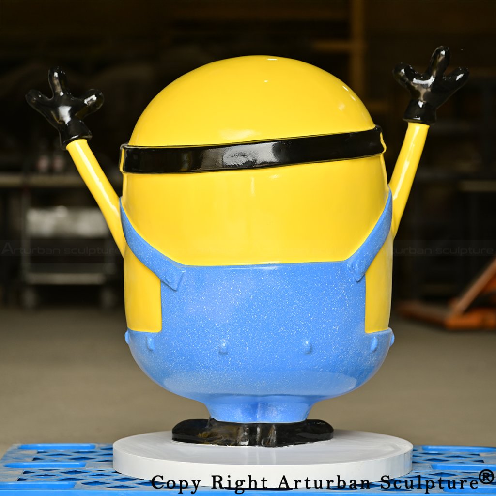 8-Back view of the fiberglass Minion Bob Sculpture