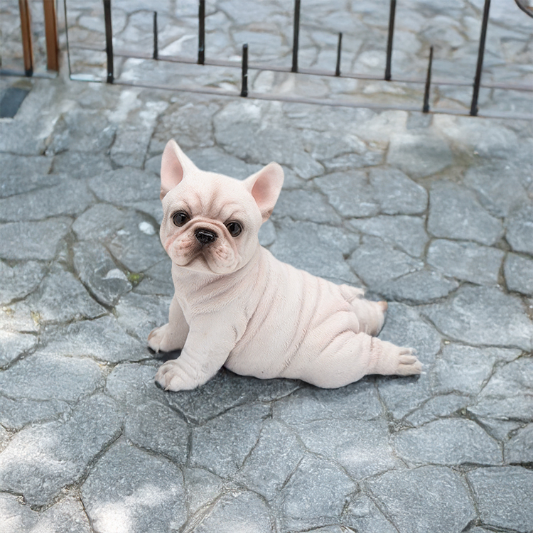 Adorable French Bulldog Dog puppy Statues for Front Porch