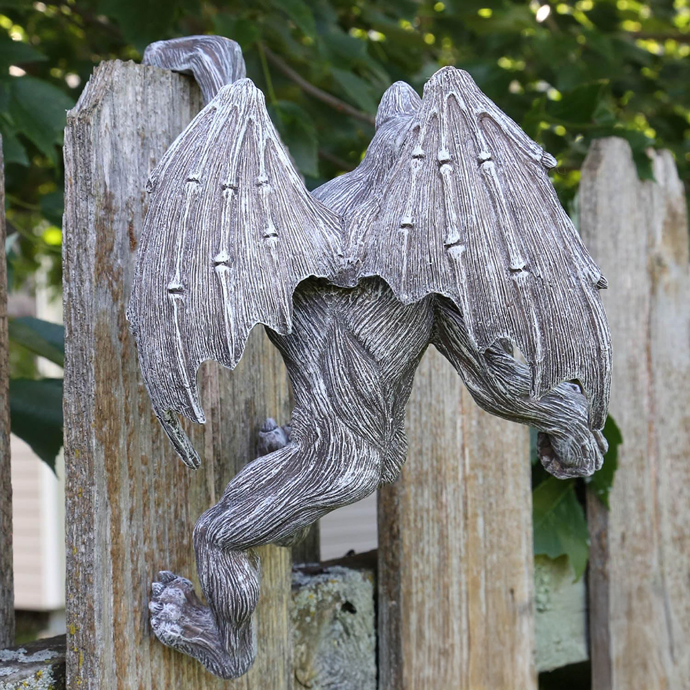Back view of a resin Gargoyle Fence Hanger