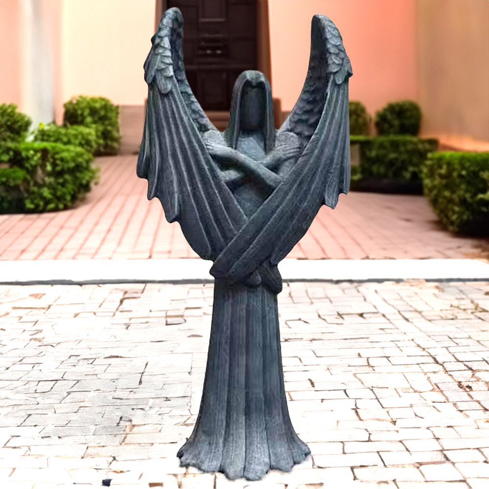 Bronze Gothic Angel Statue outdoor display