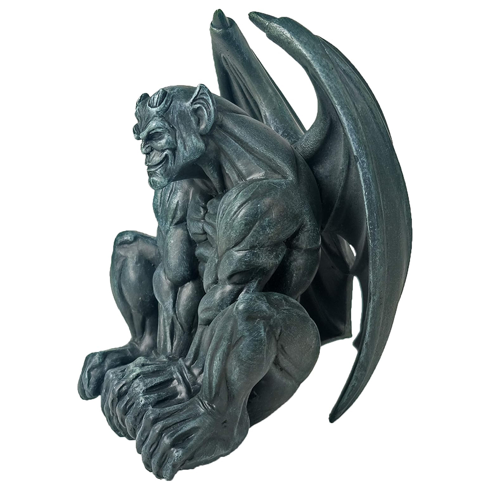 Bronze Gothic Gargoyle Sculpture side view