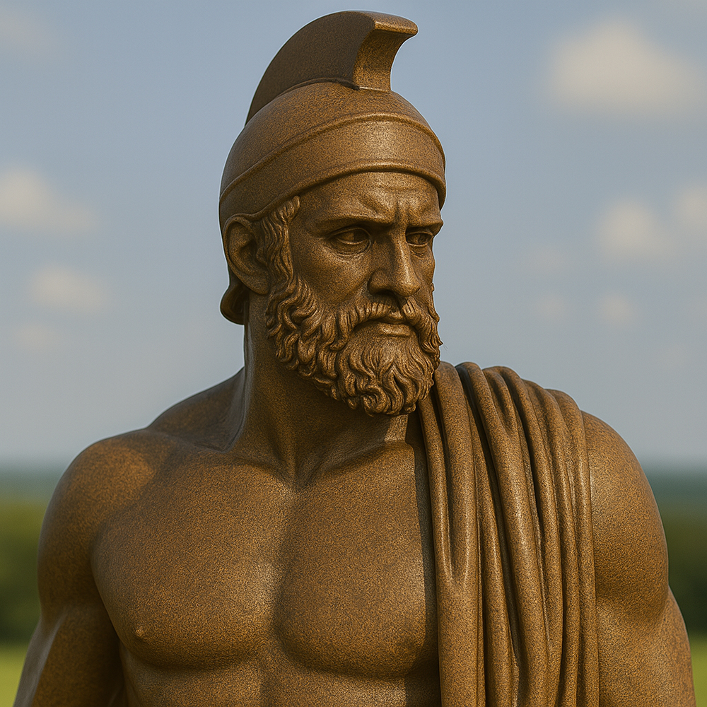 Bronze Greek Warrior Sculpture