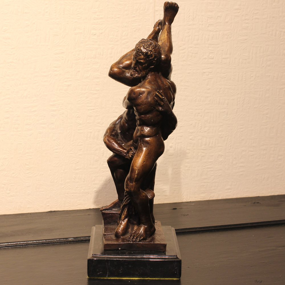 Bronze Hercules Diomedes wrestling statue