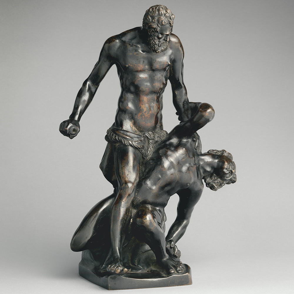 Bronze Samson Slaying a Philistine figure statue