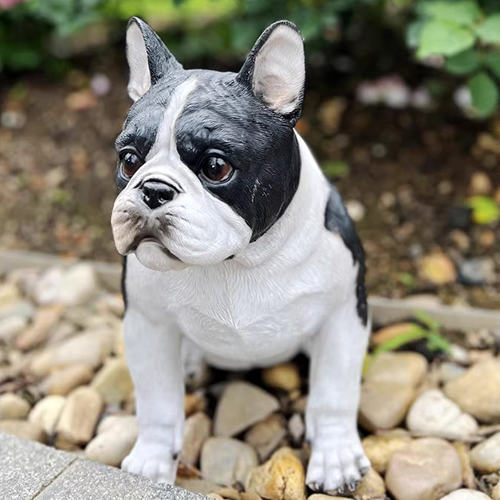 Cute French Bulldog garden decor with lifelike details