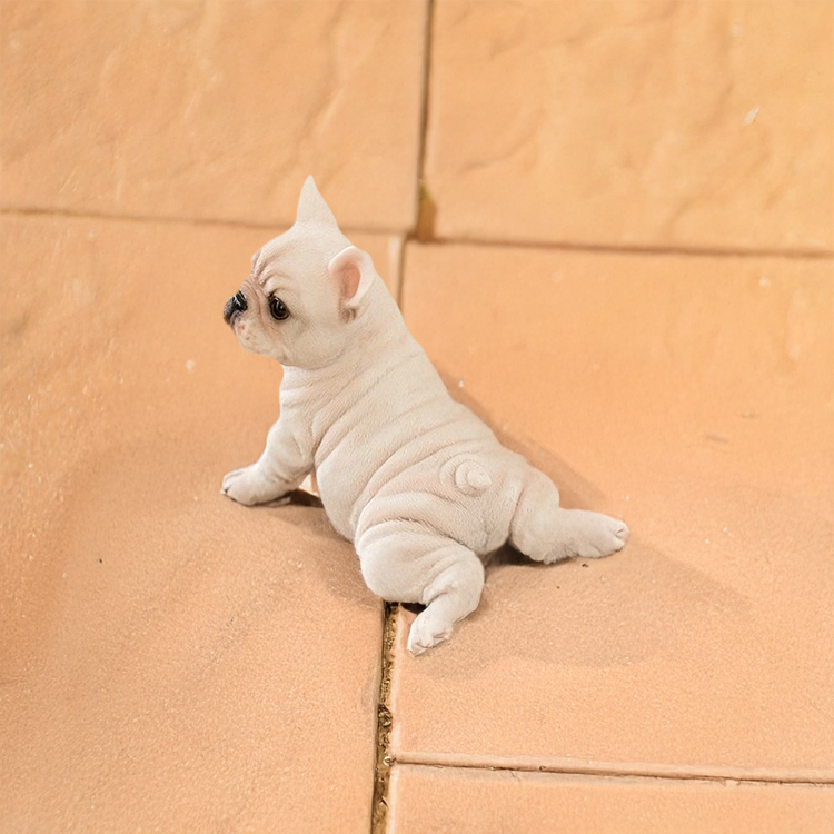 Cute French Bulldog puppy garden statue