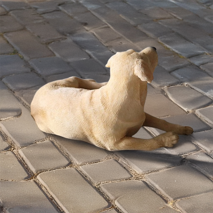 Fiberglass yellow lab sculpture outdoor decoration