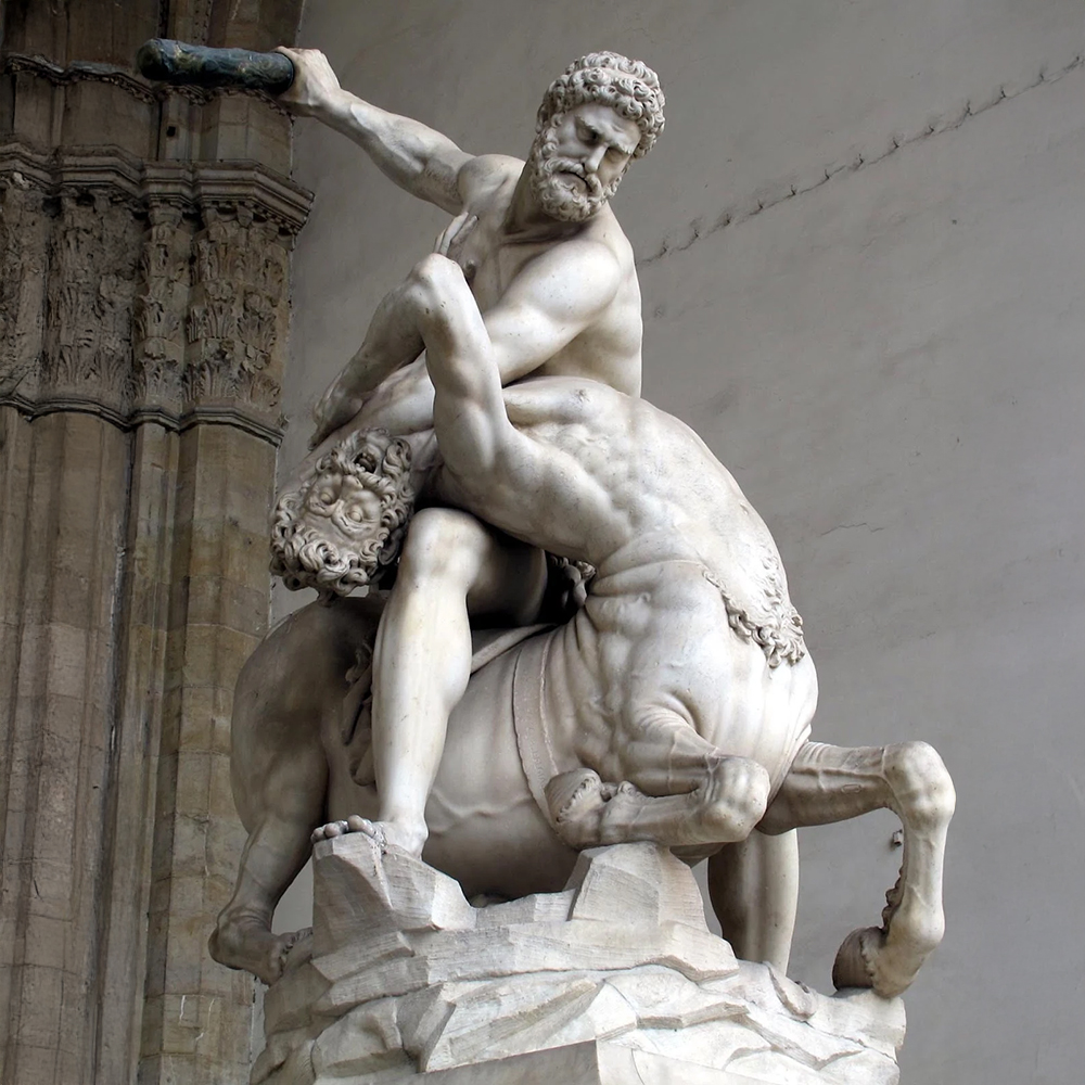 Florence Hercules and Nessus Statue scene