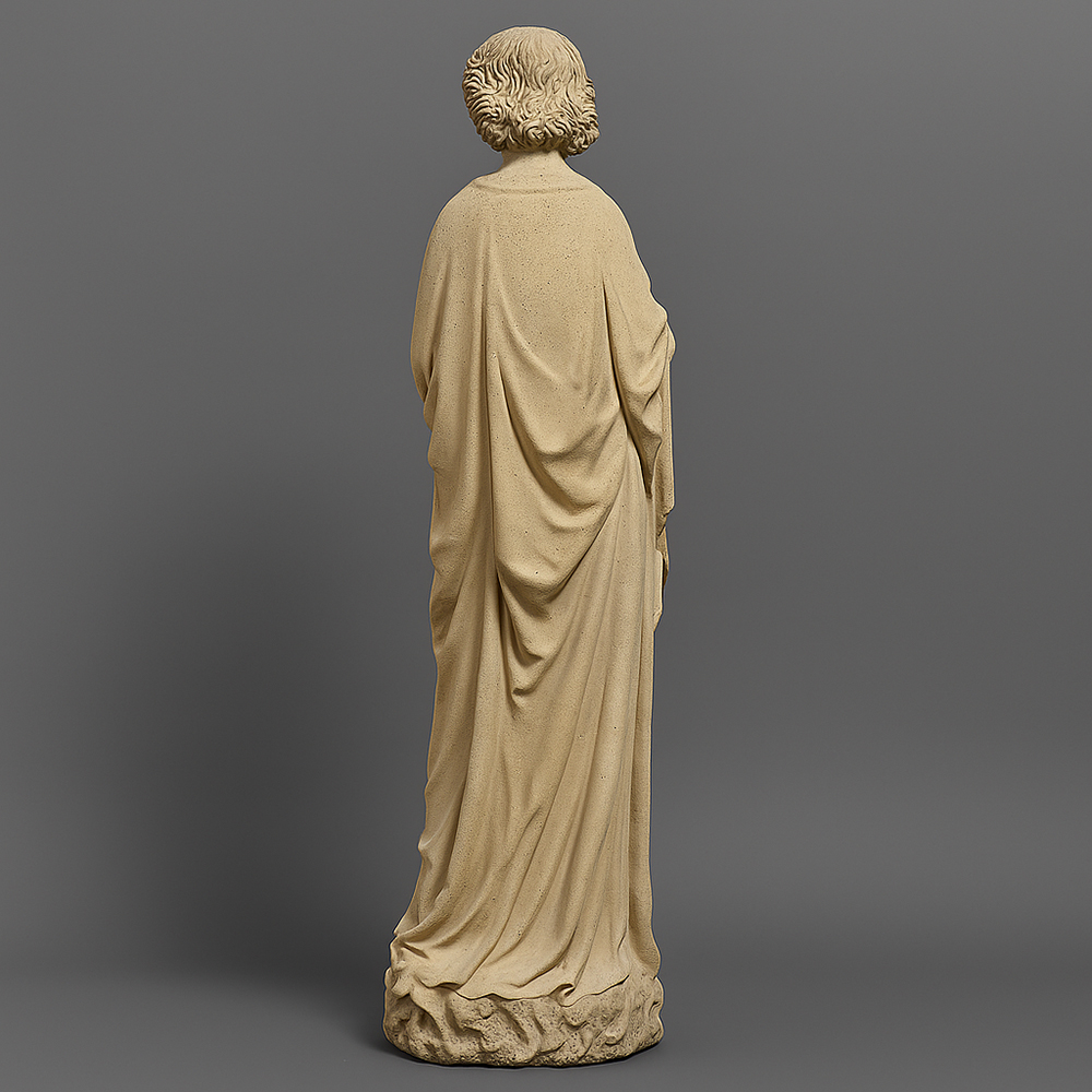 French Gothic female sculpture in stone