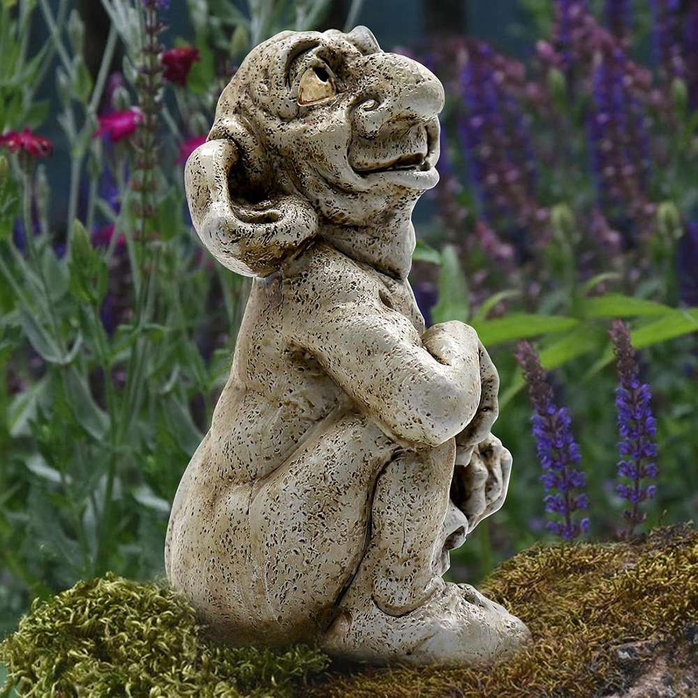Funny sitting Gargoyle stone Statue
