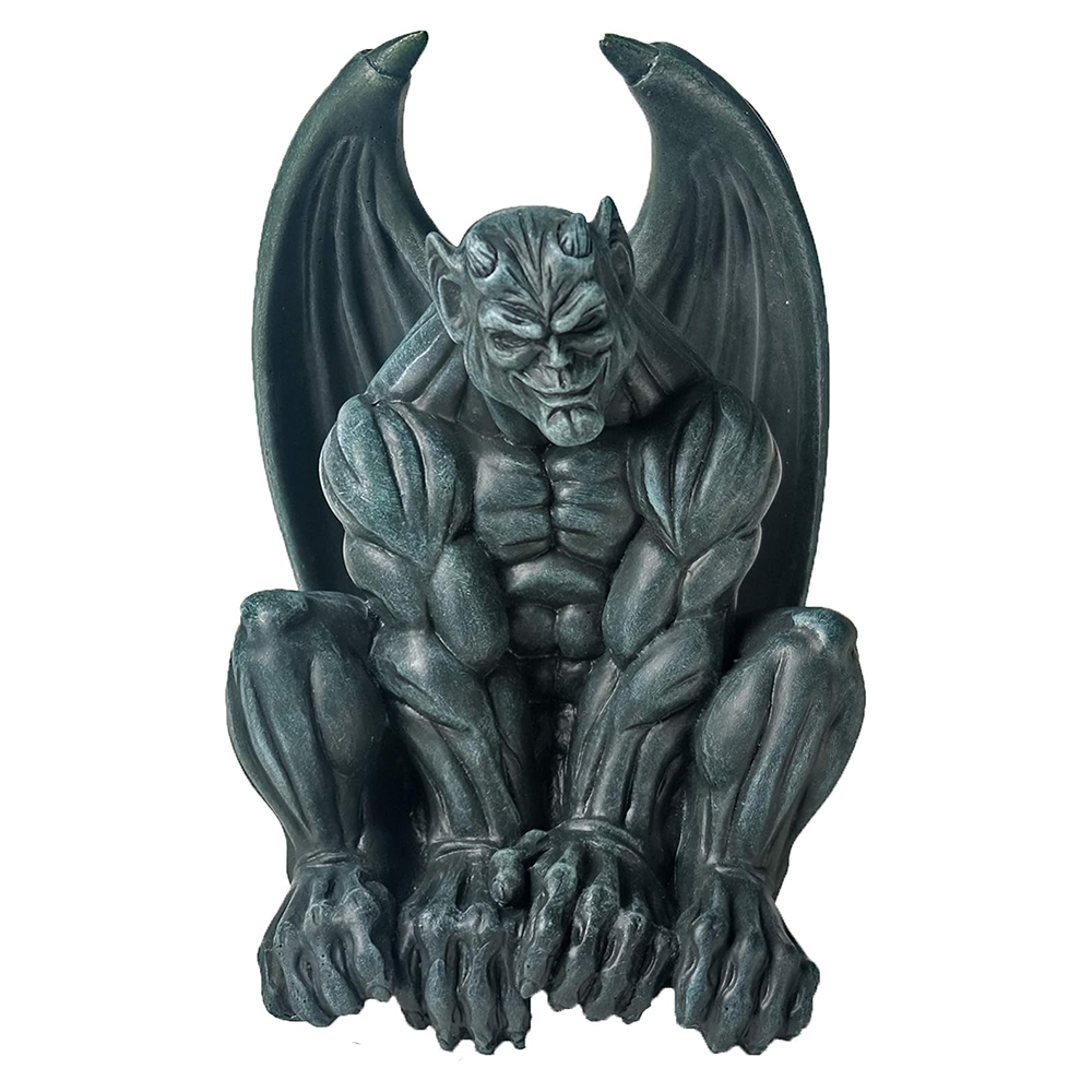 Gothic Gargoyle Sculpture bronze front view