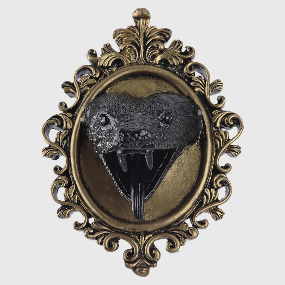 Gothic resin Snake Head Decoration