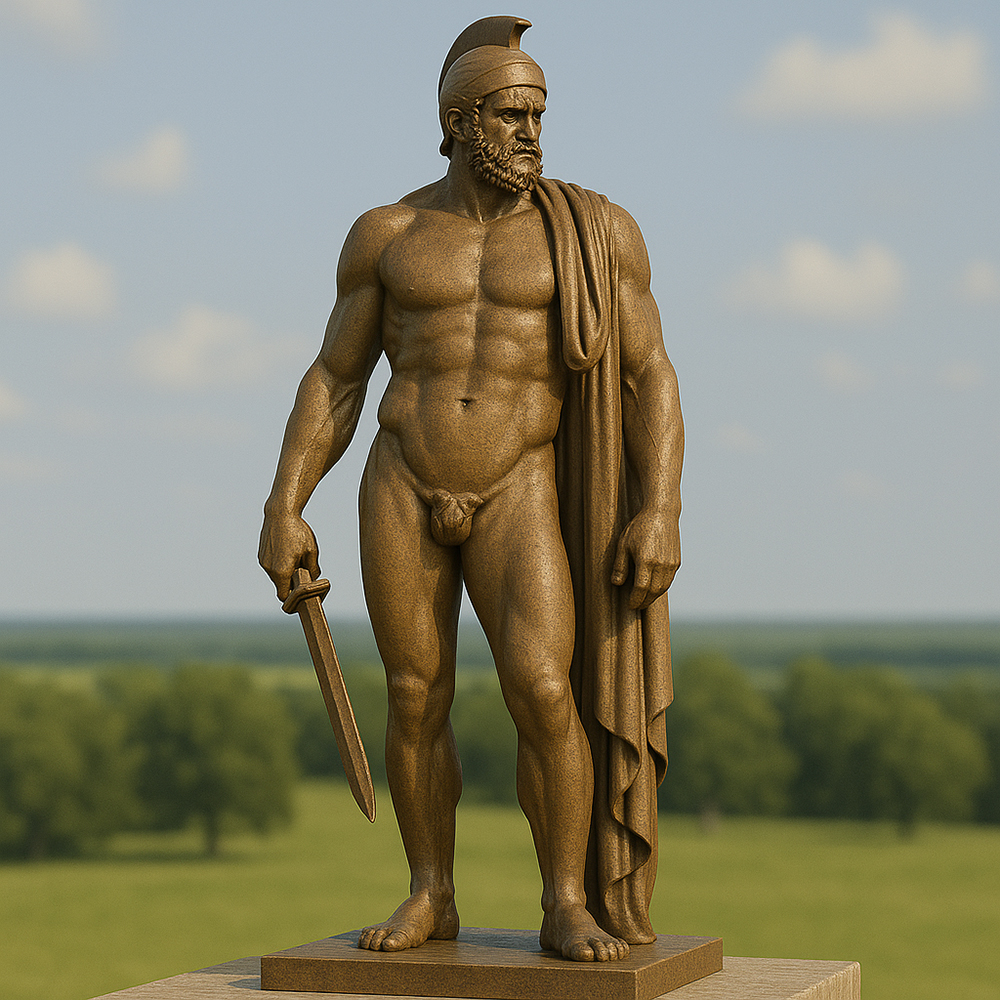 Greek Warrior Sculpture bronze statue