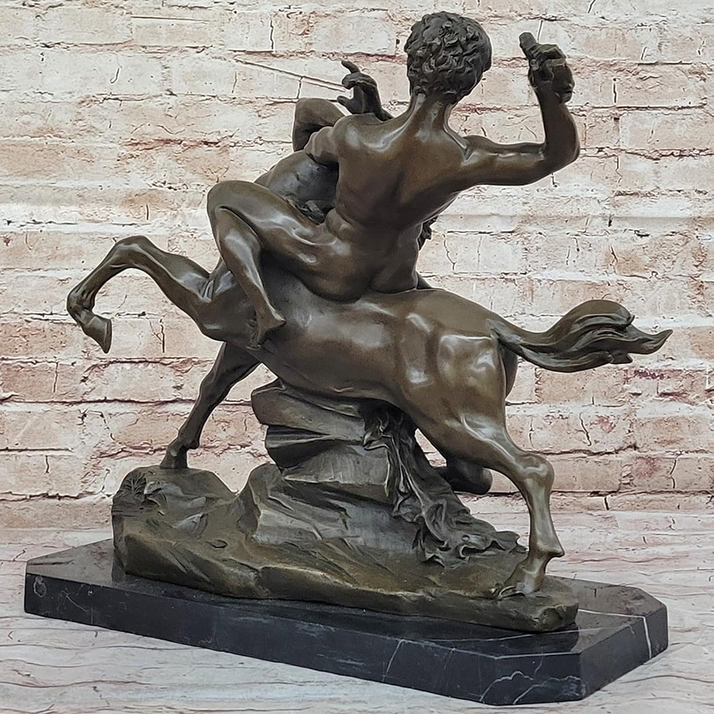 Greek bronze Hercules battle statue