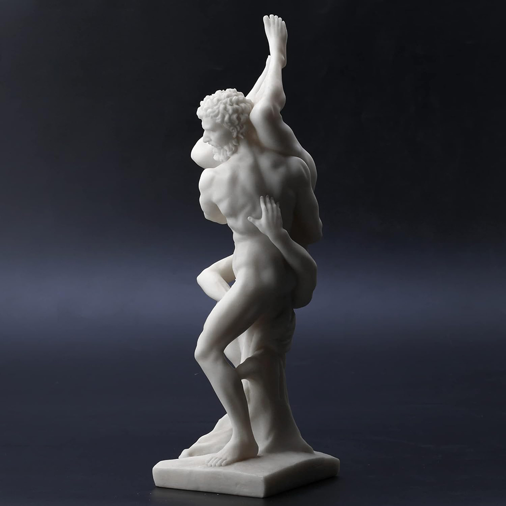 Hercules and Diomedes Wrestling art marble statue