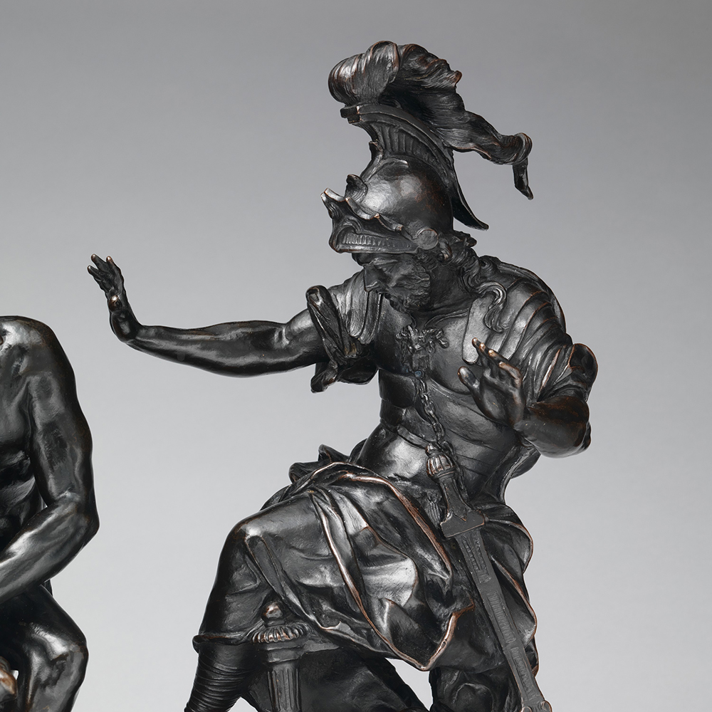 Hercules and Eurystheus bronze statue