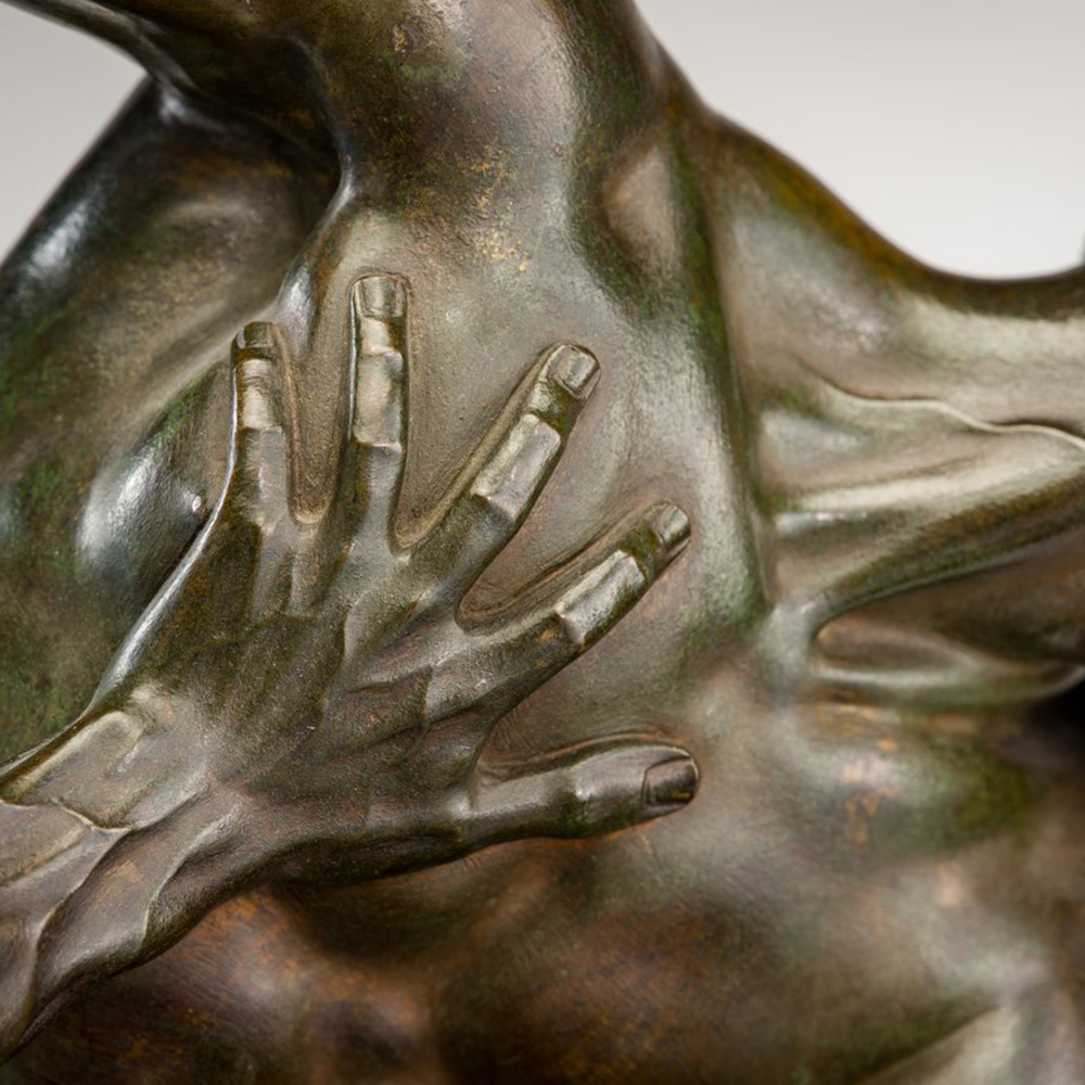 Hercules and the Centaur Nessus Sculpture bronze detail