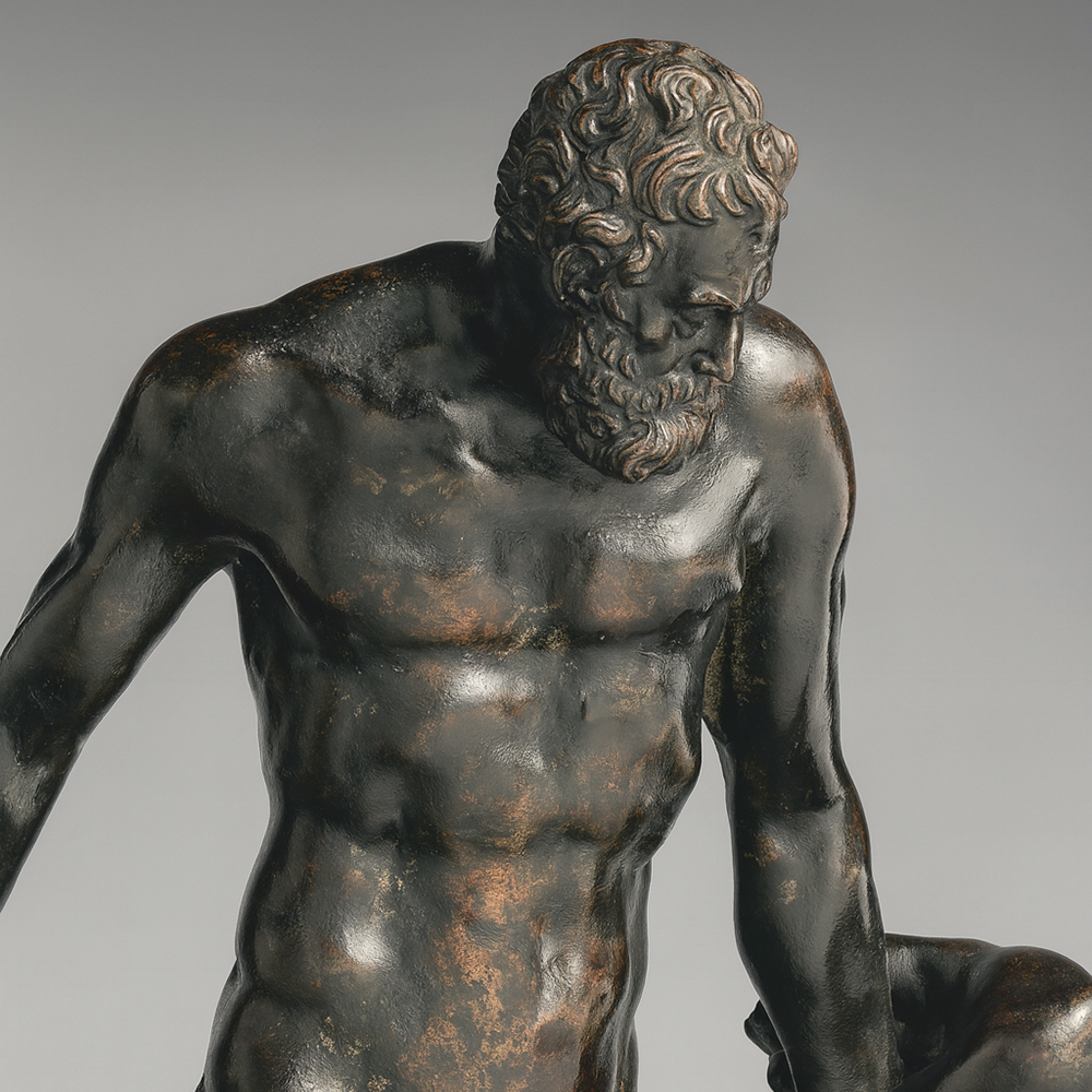 Samson Slaying a Philistine bronze statue