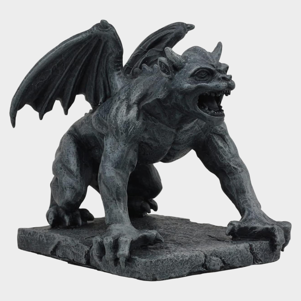 Scary Gargoyle bronze Statues with mouth open