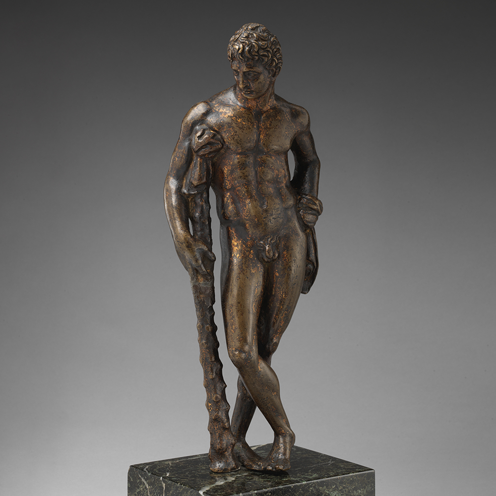 Youthful Hercules standing Statue bronze