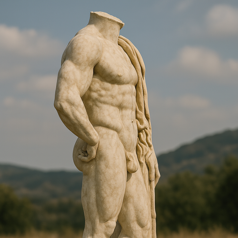 ancient marble Hercules Statue Headless