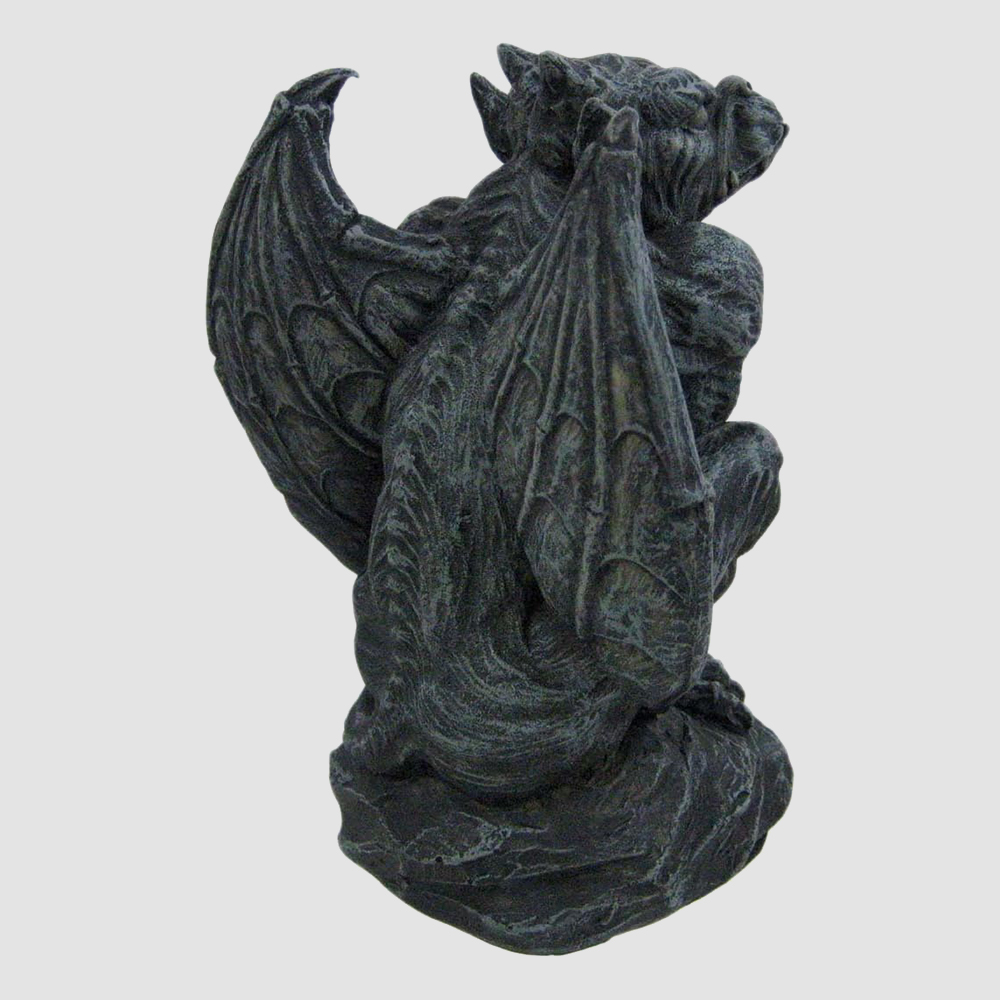 antique bronze gargoyle statue for sale wings texture