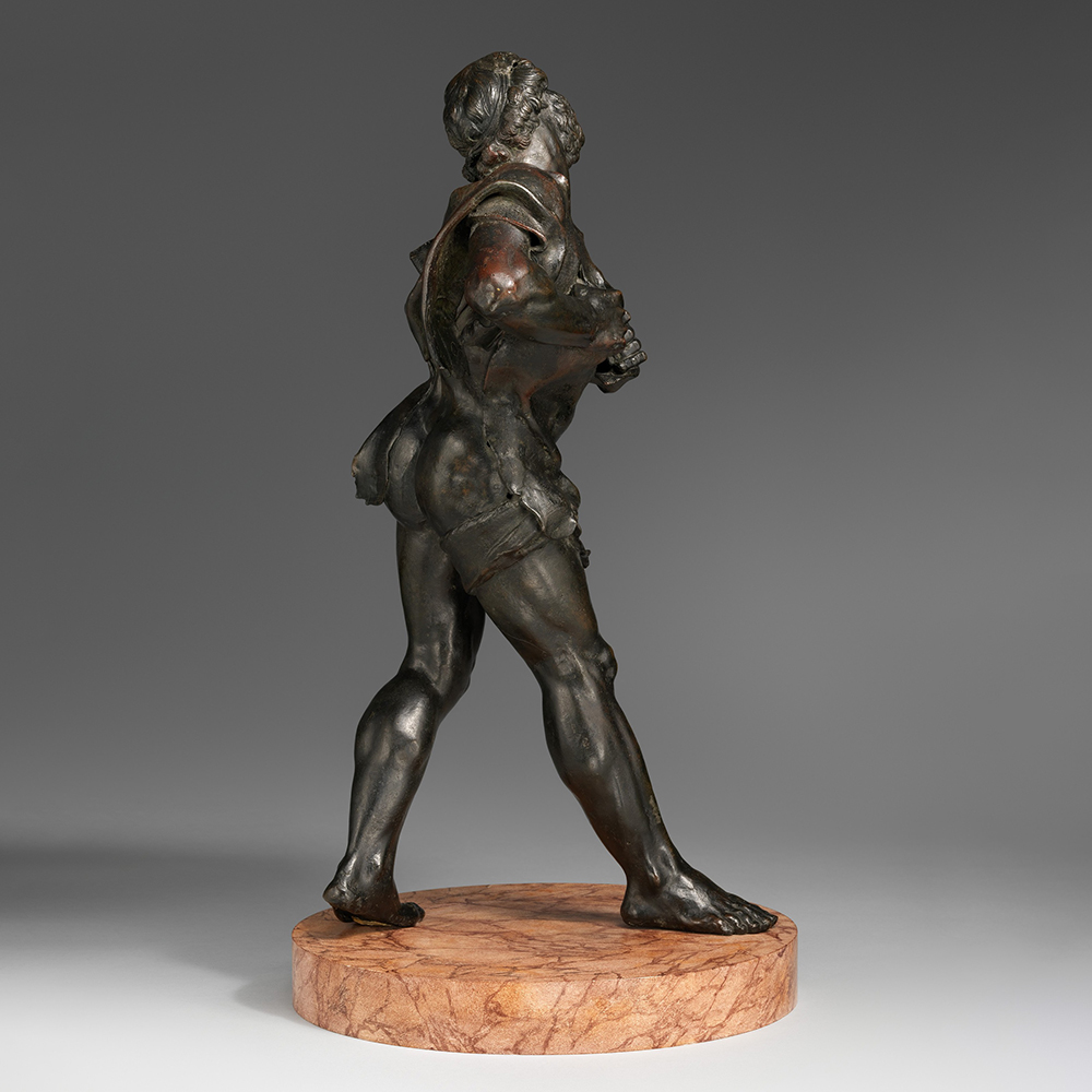 bronze Hercules Roman Statue on marble base