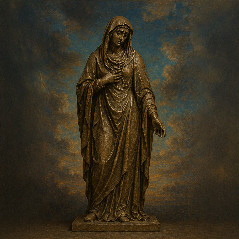 bronze Our Lady of Sorrows Sculpture