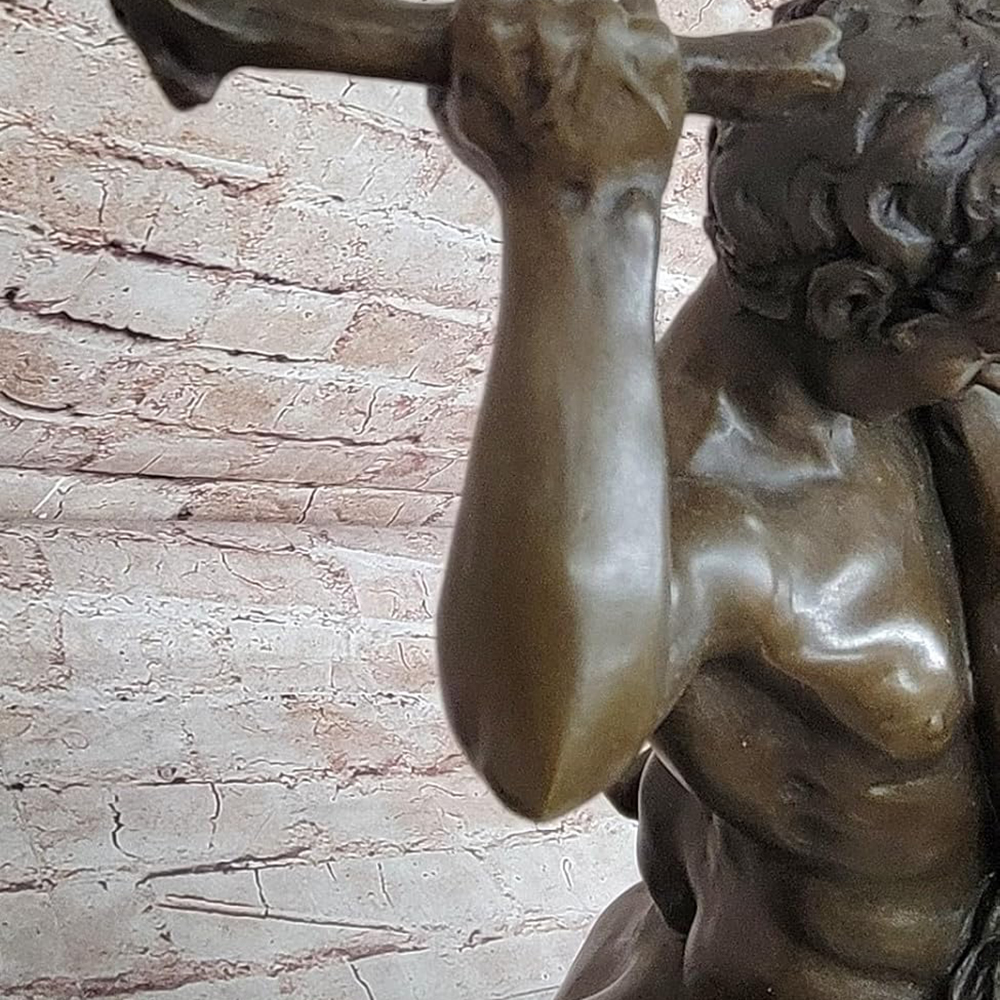 bronze details of Hercules and Nessus sculpture