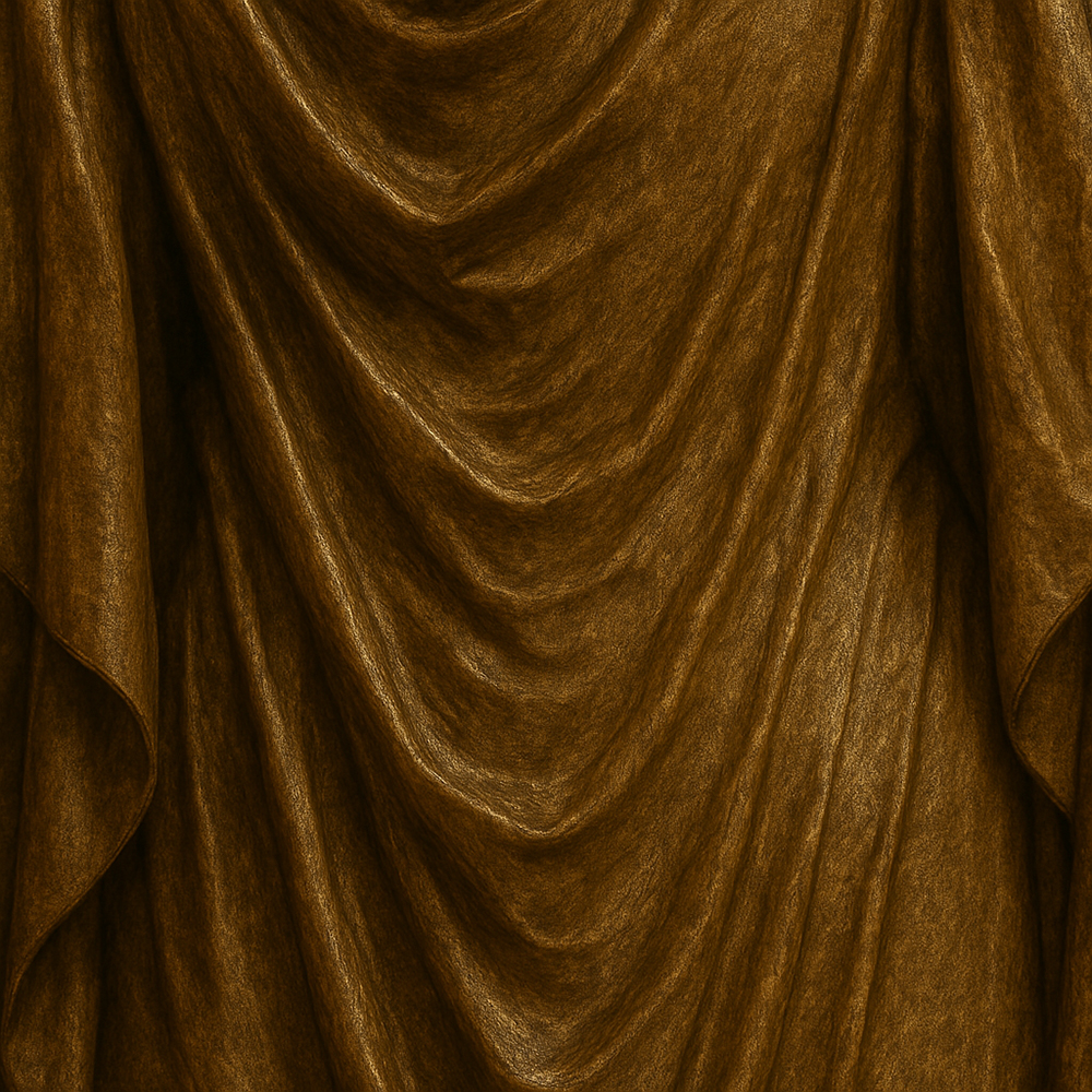 clothes detail of bronze Our Lady of Sorrows Sculpture