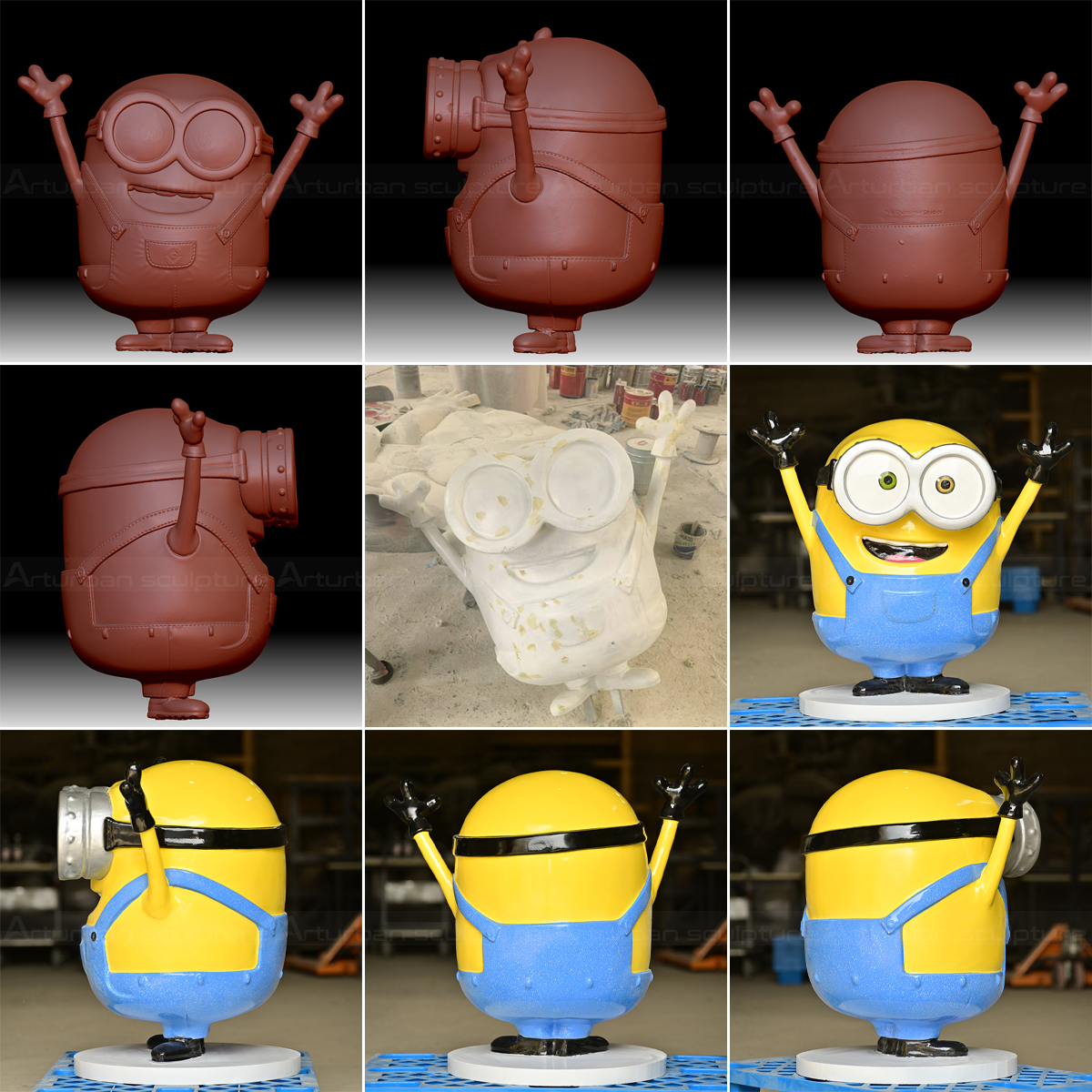 fiberglass Minion Garden Ornament making process