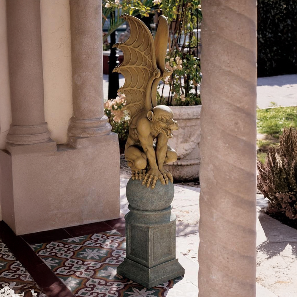 fiberglass Sitting Gargoyle Statue outdoor decor