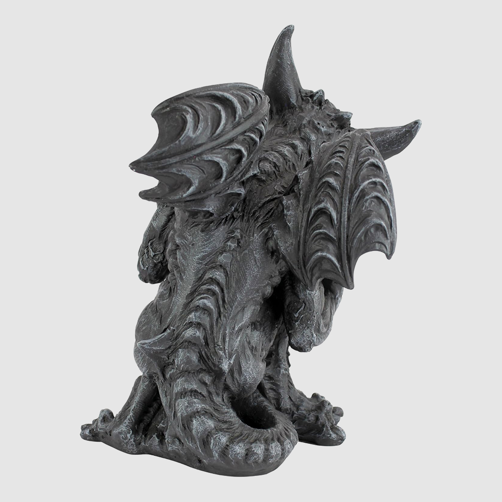 gothic Gargoyle Yard Statue back view