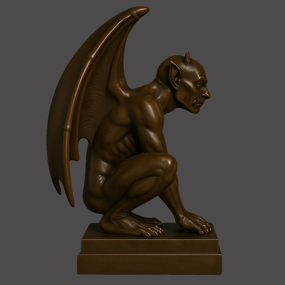gothic architecture bronze Gargoyle sculpture