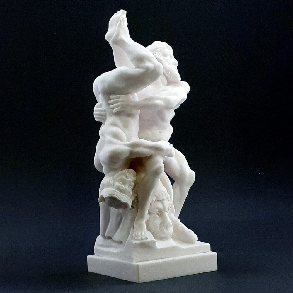 hercules and diomedes wrestling marble statue