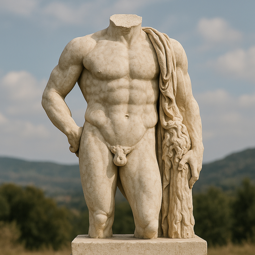 marble Hercules Statue Headless torso