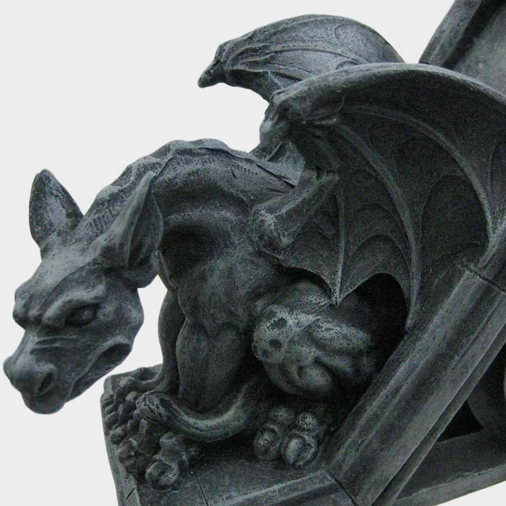winged bronze gargoyle roof sculpture