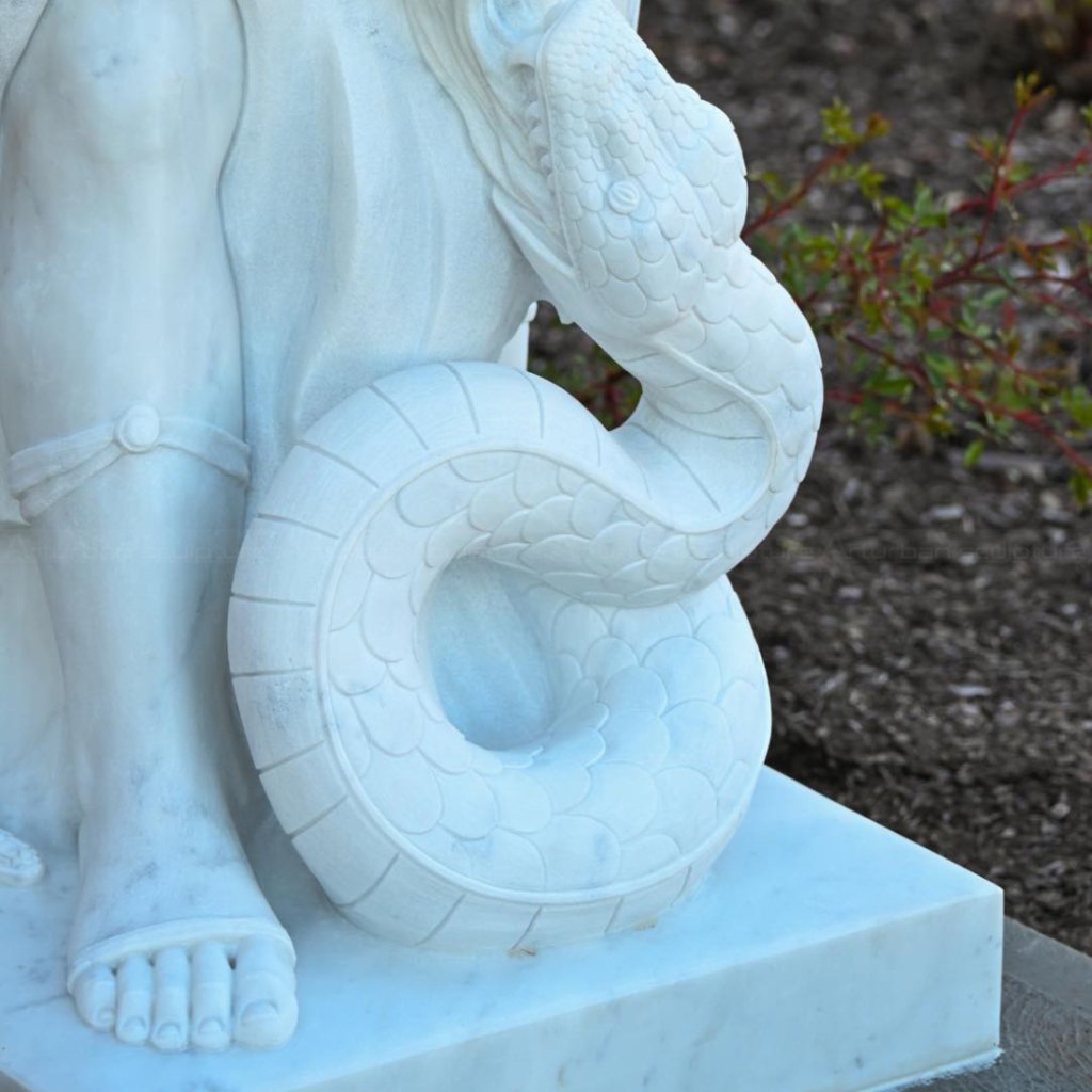 1-3 snake demon detail of st michael statue