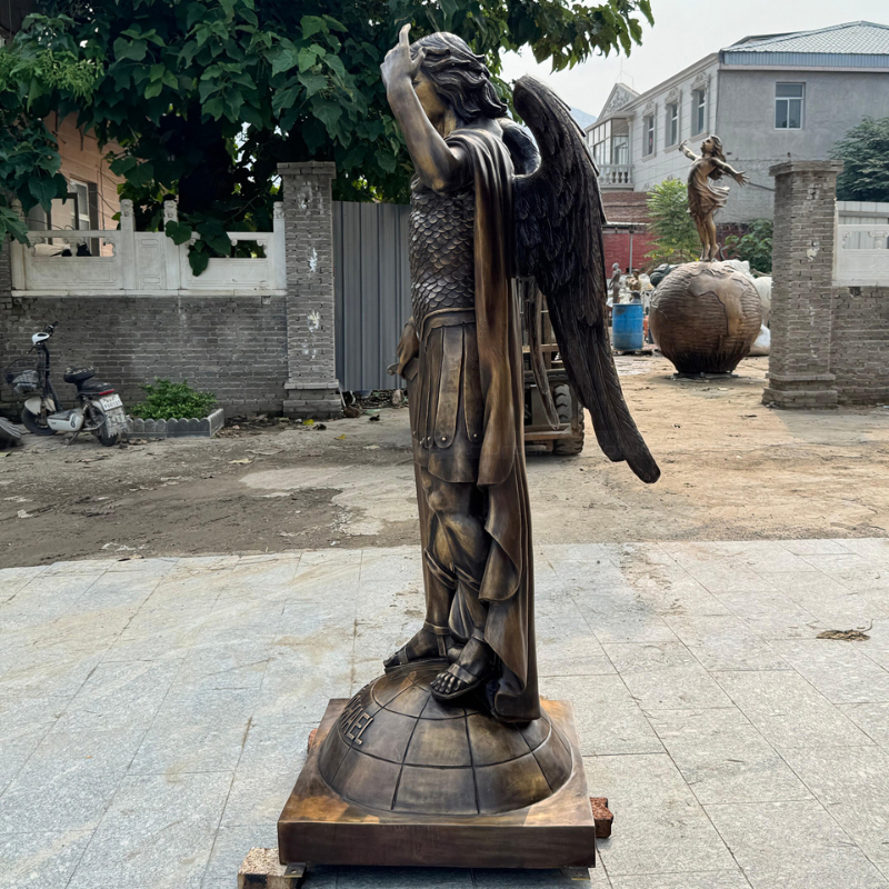 12-4 Bronze angel large St Michael statue for sale