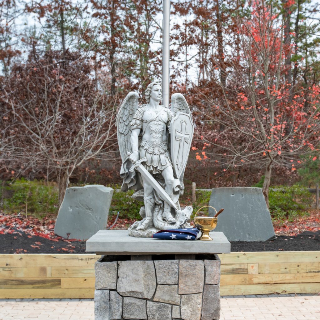14 large St Michael outdoor memorial statue